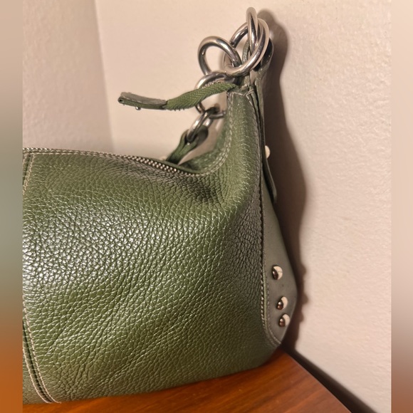 Furla Green Leather Studded Shoulder Bag - Picture 7 of 16